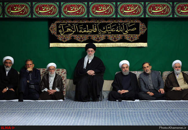 مراسم عزاداری و سوگواری شهادت حضرت فاطمه‌ی زهرا(س) با حضور رهبر انقلاب اسلامی