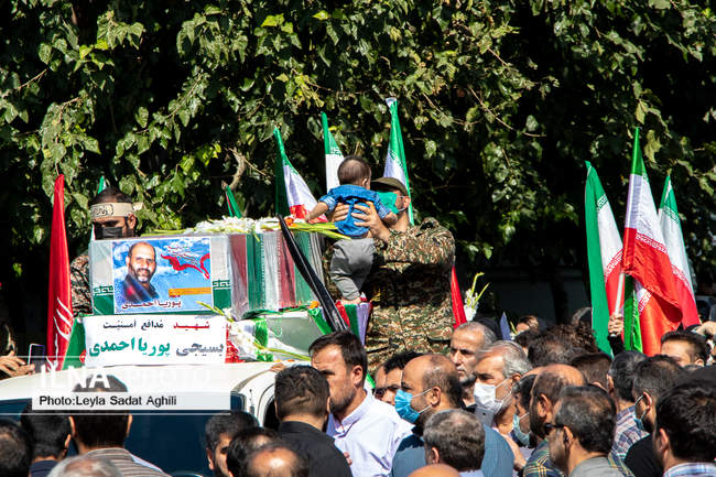 مراسم تشییع پیکر شهید مدافع امنیت در تهران