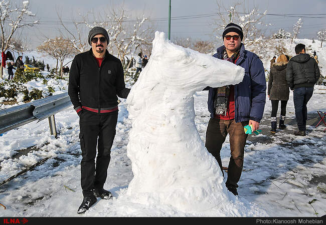 جشنواره ساخت مجسمه های برفی در تهران