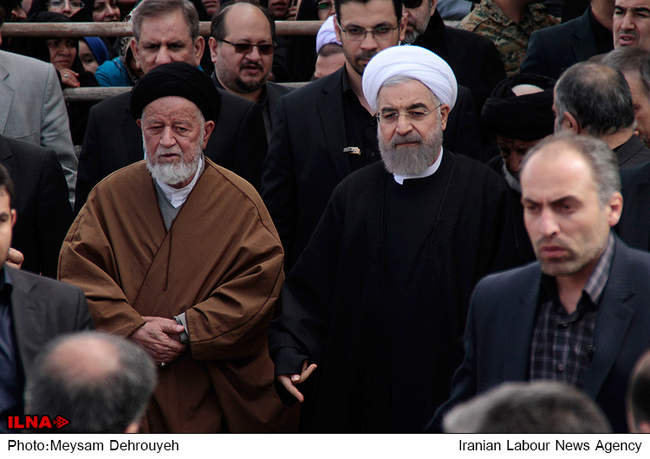 مراسم تشییع و خاکسپاری والده رییس جمهور