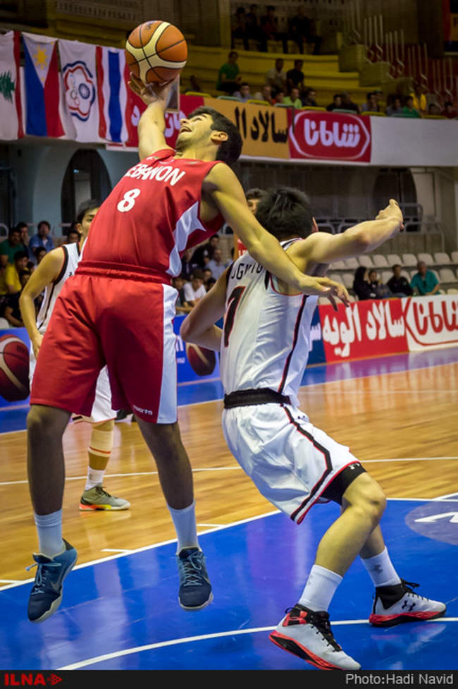 بیست و چهارمین دوره مسابقات بسکتبال قهرمانی جوانان آسیا: ژاپن - لبنان