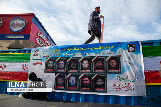 تشییع شهدای مدافع امنیت در قزوین