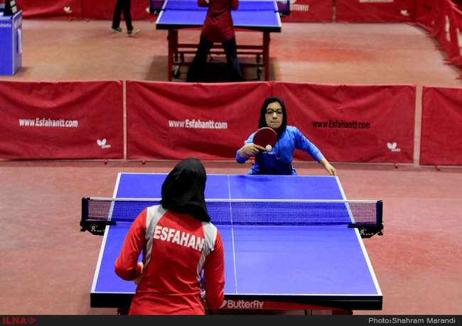 دومین دور مسابقات تنیس روی میز تور بانوان ایرانی در خانه تنیس اصفهان