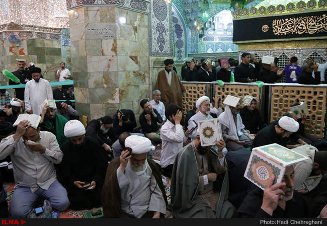 مراسم احیا شب نوزدهم ماه رمضان در آستان مقدس حضرت فاطمه معصومه سلام ا