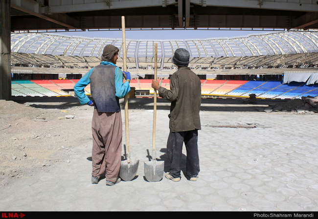 آماده سازی ورزشگاه نقش جهان برای روز افتتاحیه