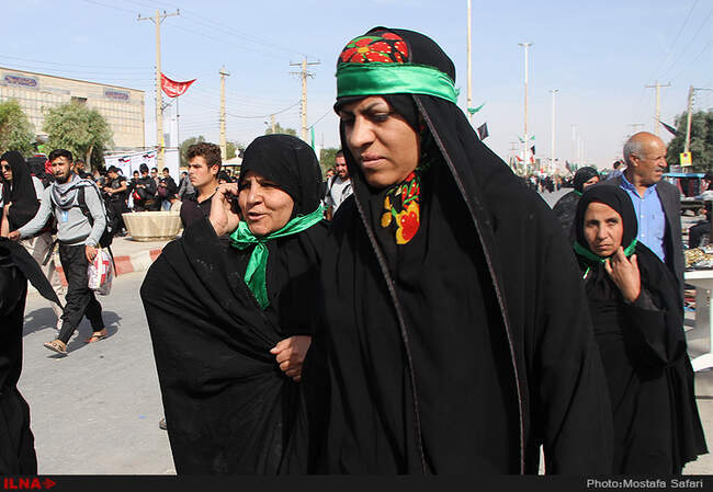 راهپیمایی زائران اربعین حسینی از خط مرزی مهران به سمت کربلا/3