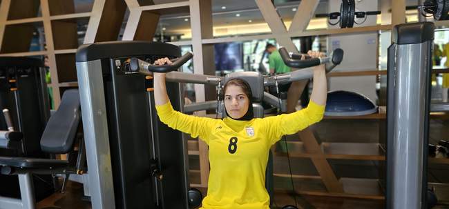 تمرین ریکاوری ملی پوشان فوتسال بانوان در سالن جیم