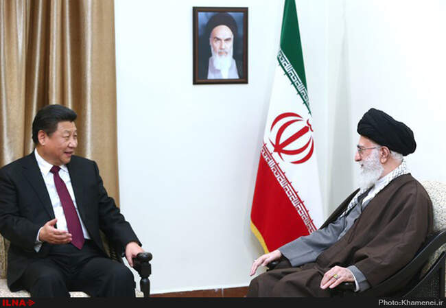 دیداررئیس جمهورچین بامقام معظم رهبری