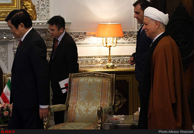 دیدار آیت الله هاشمی رفسنجانی با رئیس جمهوری ویتنام