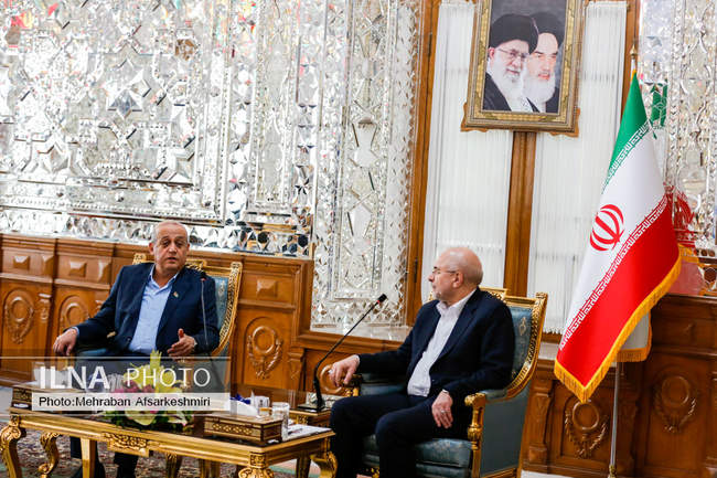  دیدار رئیس مجلس شورای اسلامی با رئیس دفتر سیاسی حماس