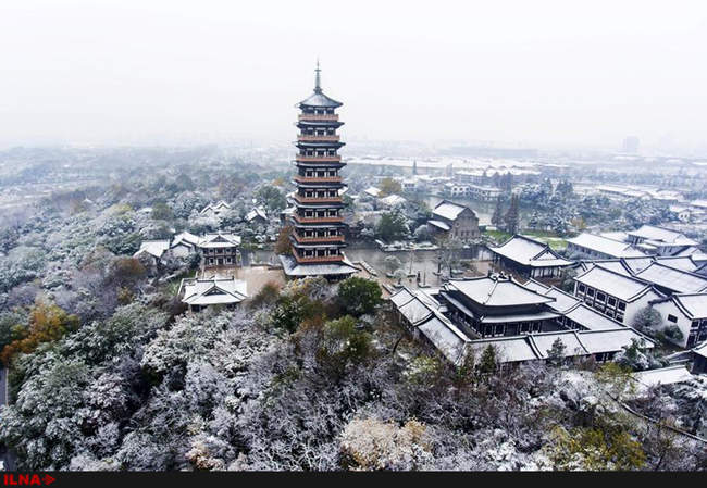  بارش برف در بسیاری از مناطق چین