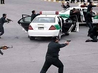 مجروح شدن مهاجم مسلح در درگیری با پلیس ساوه