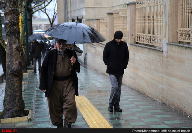 روز بارانی سنندج