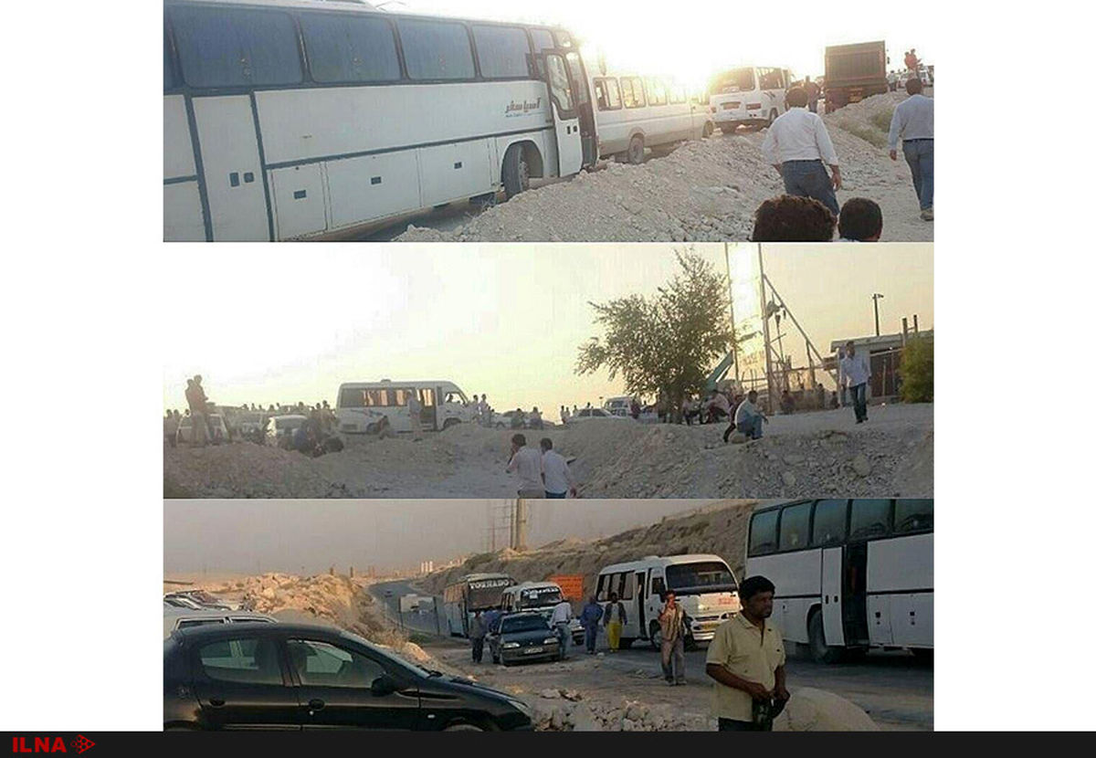 بدحسابی کارفرمایان در فازهایِ گازی کنگان/ کارگران امروز هم تجمع کردند