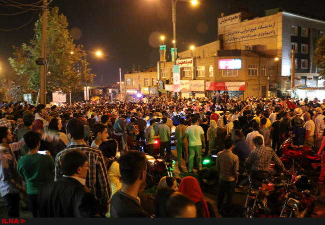 جشن هسته ای در خیابان های تهران -1