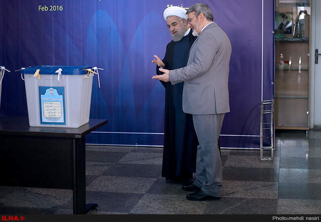 حضور رییس جمهور پای صندوق رای 