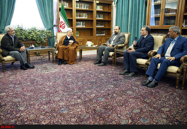 دیدار جمعی از اعضای هیأت مؤسس حزب جدید‌التأسیس مجمع ایثارگران با آیت‌الله هاشمی رفسنجانی