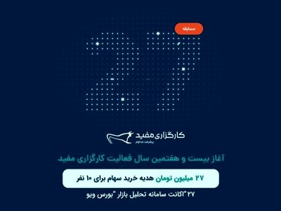 آغاز بیست‌وهفتمین سال فعالیت کارگزاری مفید همراه با خدمتی جدید و مسابقه‌ای بزرگ