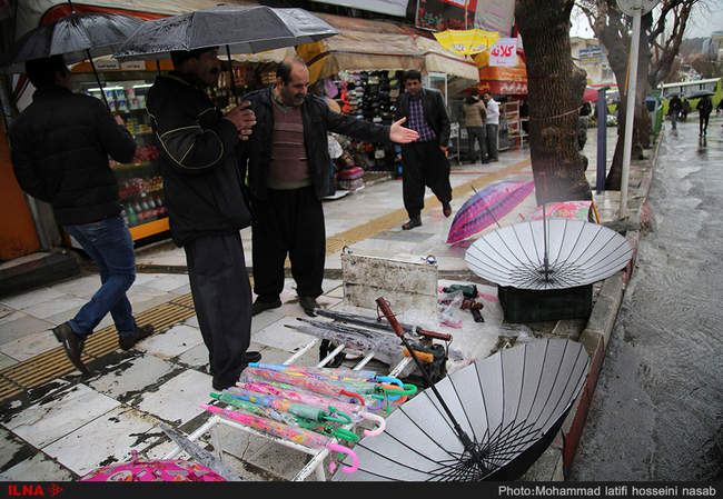 روز بارانی سنندج