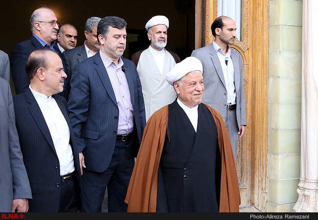 دیدار رئیس جمهور سوئیس با آیت الله هاشمی رفسنجانی رئیس مجمع تشخیص مص