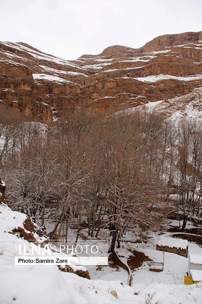 طبیعت برفی روستای قلات