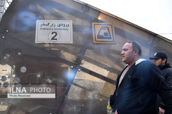 تخریب اموال عمومی در حوادث اخیر در تهران