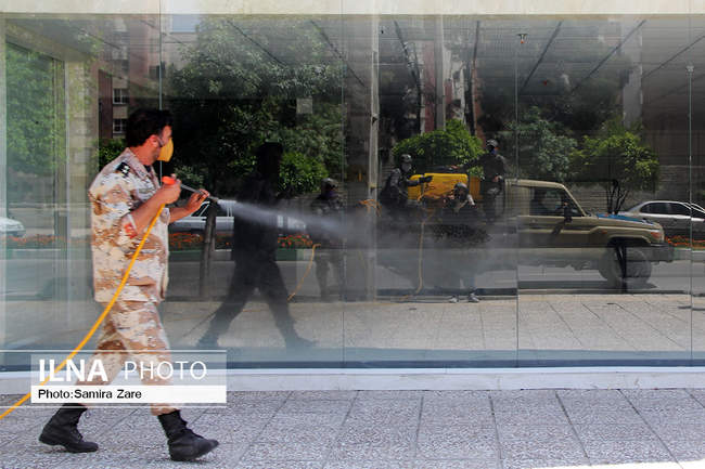 ضدعفونی معابر توسط ارتش
