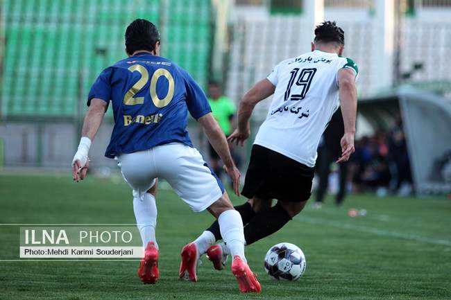 تساوی تیم فوتبال ذوب آهن اصفهان مقابل ملوان انزلی