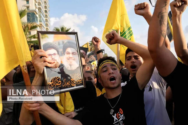 تصاویری از مراسم سالگرد شهادت سید حسن نصرالله 