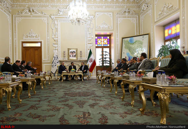 دیدار علی لاریجانی، رئیس مجلس با وزیر خارجه رومانی‎