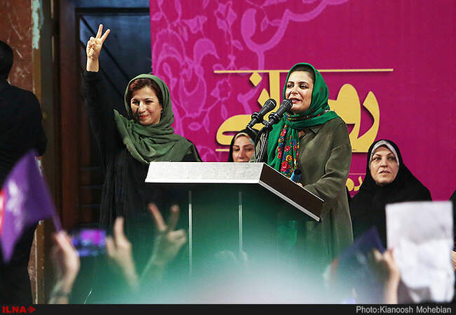 همایش سراسری زنان حامی حسن روحانی در ورزشگاه شیرودی-2