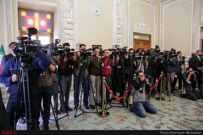 دیدار و نشست خبری روسای مجلس ایران و عراق