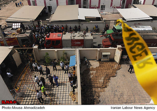 آتش سوزی بزرگ در مسکن مهر بوشهر