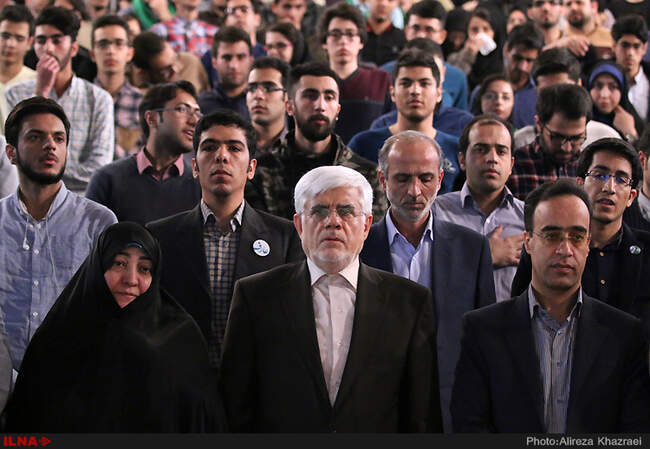 حضور دکتر عارف و مهندس جلودار زاده در دانشگاه تهران