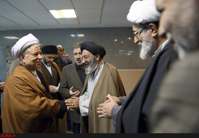 عیادت آیت‌الله هاشمی رفسنجانی از آیت‌الله موسوی اردبیلی