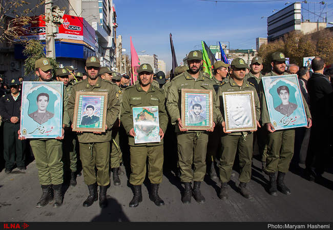 مراسم تشییع پیکر سرباز وظیفه شهید پویا اشکانی-البرز