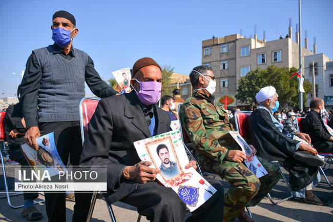 گزارش تصویری خاکسپاری پیکر شهید مدافع حرم در گلزار شهدای اقبالیه