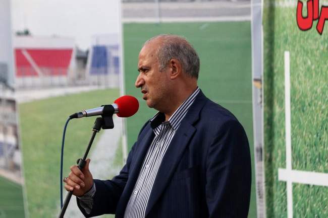 گزارش تصویری افتتاح چمن طبیعی استادیوم عضدی رشت با حضور مهدی تاج