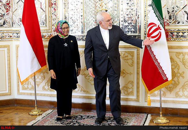دیدار وزیر امور خارجه اندونزی با محمد جواد ظریف