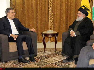 جابری انصاری با دبیرکل حزب الله لبنان کرد