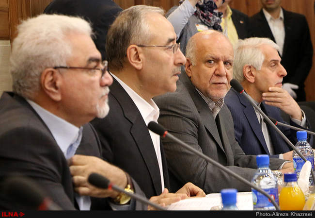 دیدار بیژن نامدار زنگنه وزیر نفت با زیگمار گابریل معاون صدر اعظم و وز