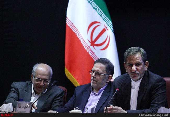 نشست اتاق بازرگانی تهران با حضور معاون اول رئیس‌جمهور، رئیس کل بانک 