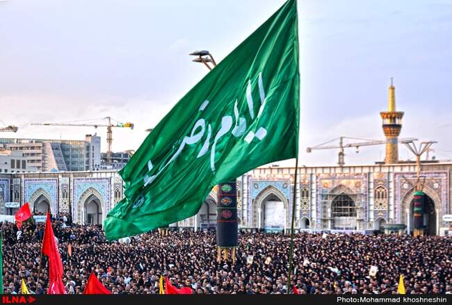 مراسم وداع با پیکر شهید حججی در حرم مطهر امام رضا (ع)
