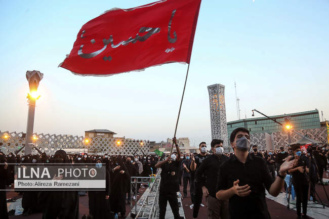 مراسم شب ششم عزاداری حضرت ابا عبدالله الحسین (ع) در میدان آیینی امام ح