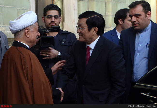 دیدار آیت الله هاشمی رفسنجانی با رئیس جمهوری ویتنام