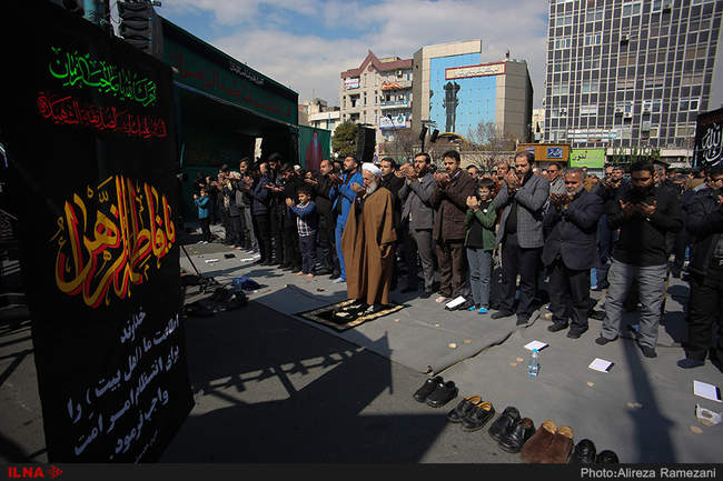 تجمع عزاداران فاطمی در میدان های هفت تیر و فاطمی تهران