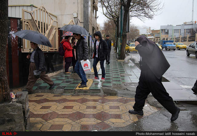 روز بارانی سنندج