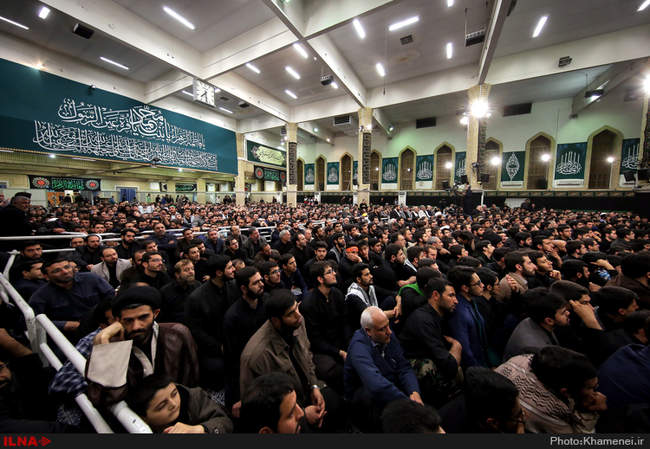 مراسم عزاداری و سوگواری شهادت حضرت فاطمه‌ی زهرا(س) با حضور رهبر انقل