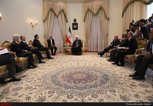 دیدار مدیر عامل شرکت توتال فرانسه با رییس جمهور