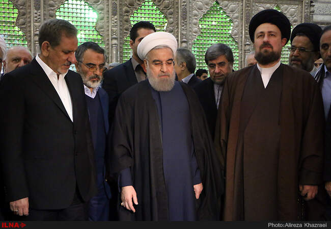 تجدید میثاق رئیس جمهور و اعضای هیئت دولت با آرمان های امام راحل